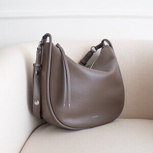 Marley Hobo in Wood Berry - Genuine Pebbled Leather